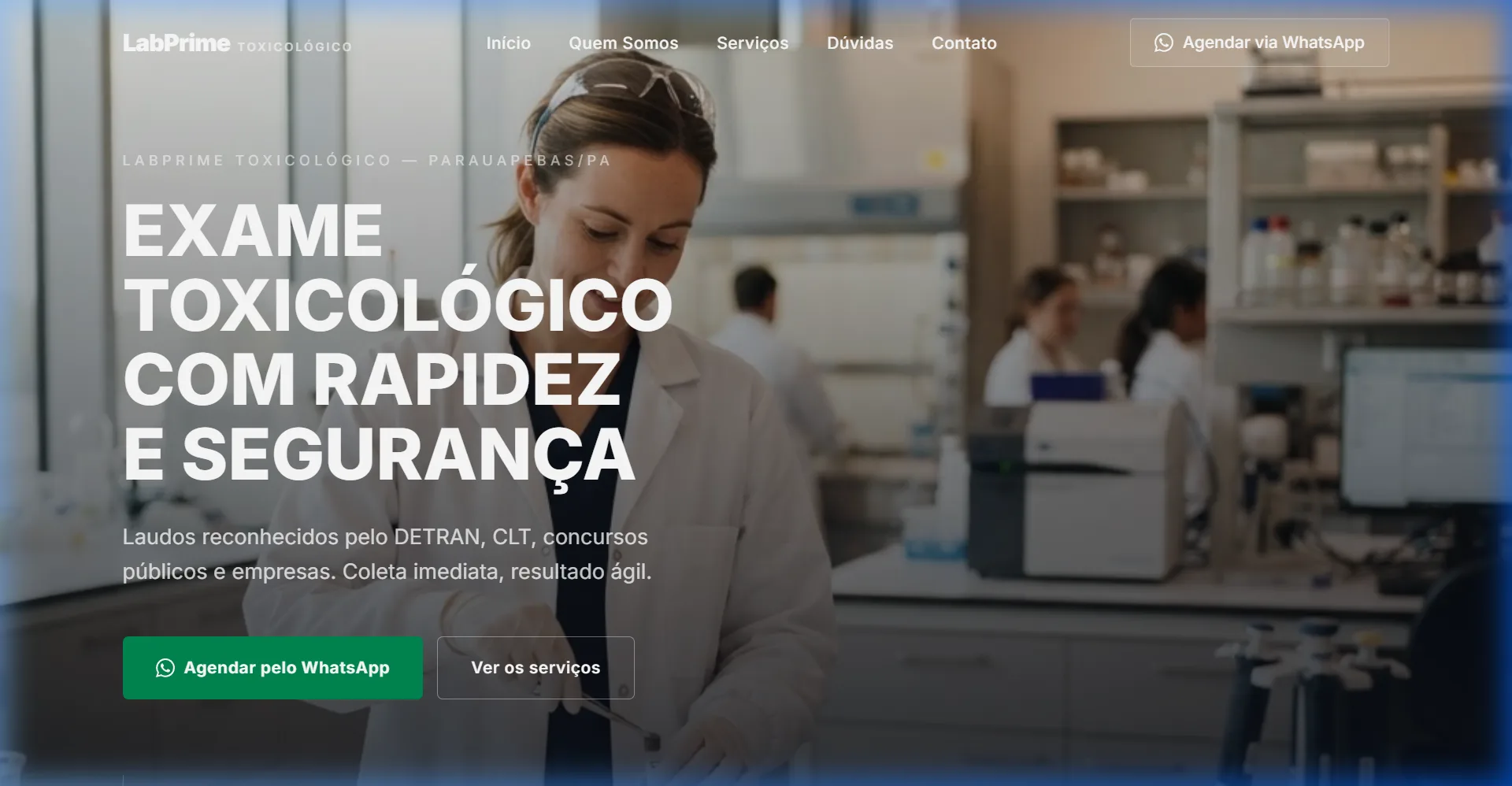 Site LabPrime Toxicológico